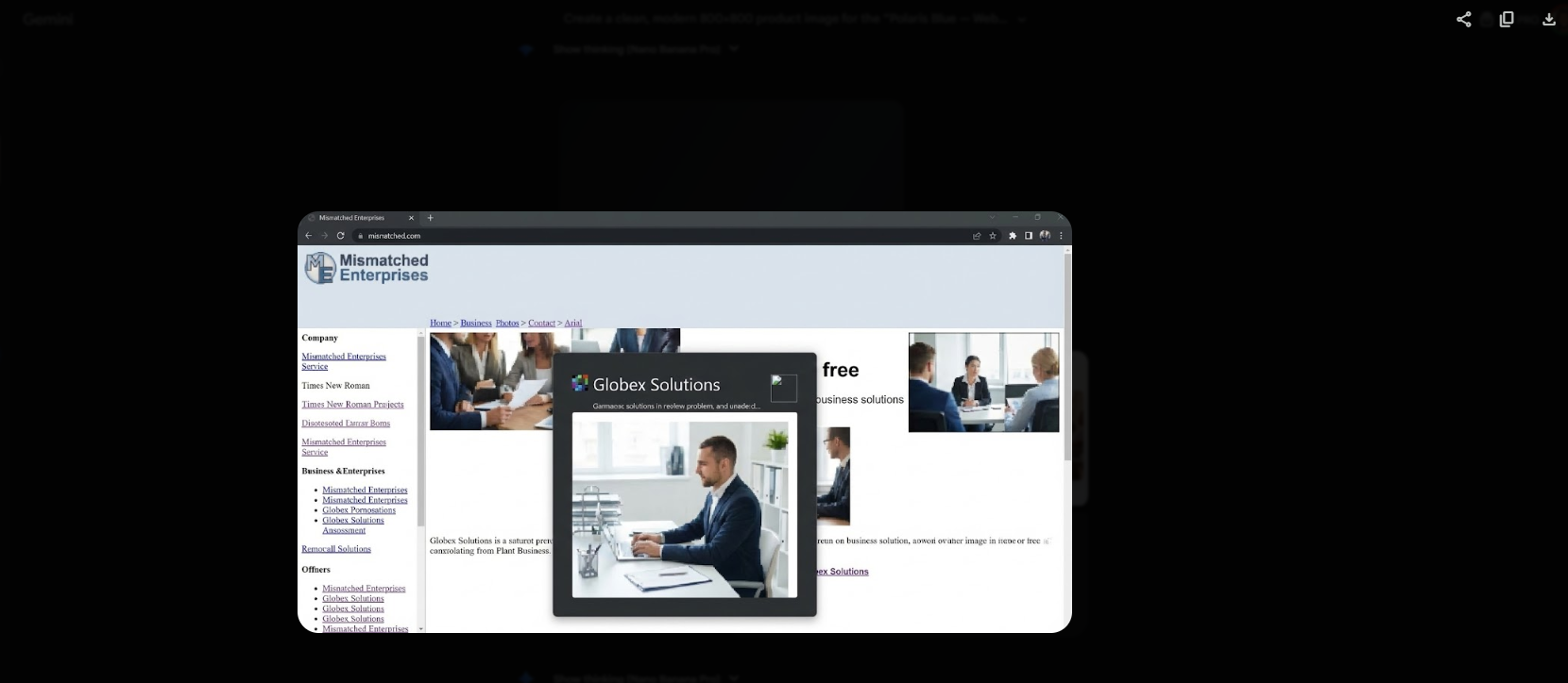 Generated image showing correct output in interface