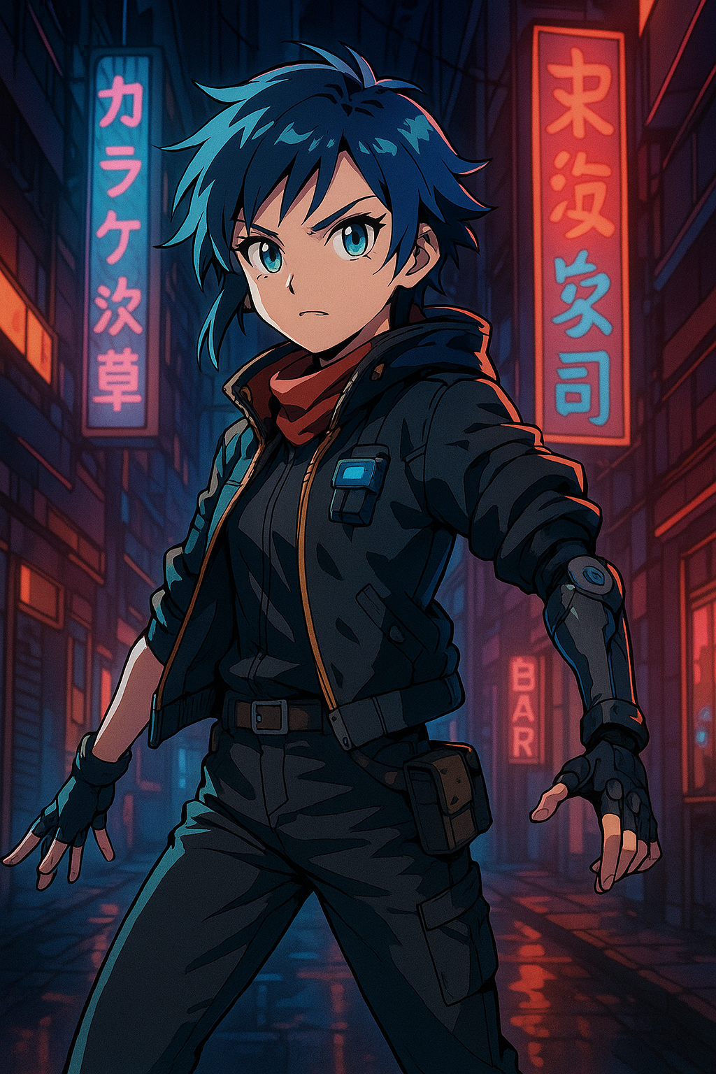 GPT-5.1 Anime Cyberpunk Character Result